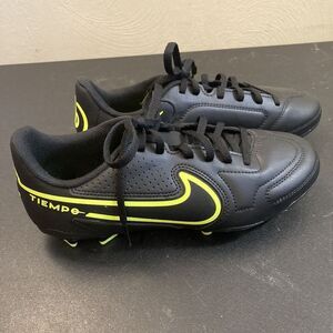 Nike Size 5.5Y Jr. Tiempo Legend 9 Club MG‎ Soccer Cleats DA1331-070 Black Volt